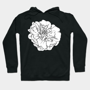 Black and White Rose Hoodie